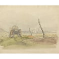 thumbnail image 3 of Joshua Cristall 24x20 Black Modern Framed Museum Art Print Titled - Landscape with Water Cart and Clothesline, 3 of 5