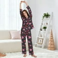 thumbnail image 5 of joogoo Pajamas Set for Women Hearts Polka Dots Long Sleeve Pjs Loungewear S, 5 of 7