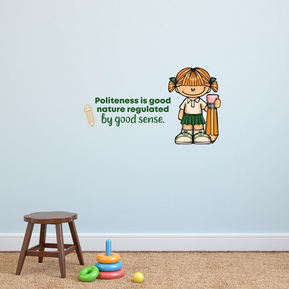 Good Sense School Classroom Quote Cartoon Quotes Decors Wall Sticker Art Design Decal for Girls Boys Kids Room Bedroom Nursery Kindergarten Home Decor Stickers Wall Art Vinyl Decoration (12x20 inch)