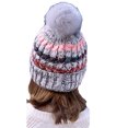 thumbnail image 2 of Womens Cable Knitted Bobble Winter Warm Slouchy Pom Pom Ski Beanie Hat Cap, 2 of 2