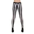 thumbnail image 2 of Black and White Striped Leggings, 2 of 6