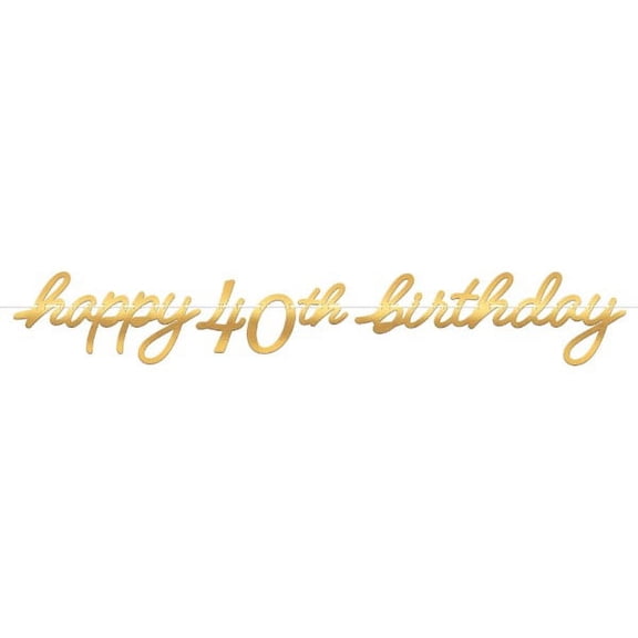 Birthday 'Golden Age' 40th Birthday Foil Banner (1ct)