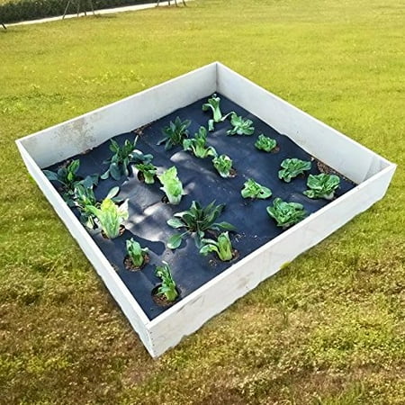 Agfabric Landscape Easy-Plant Weed Block Mulch,Weed Barrier Fabric with planting hole, Outdoor Garden Weed Rugs,garden mat, 3.0oz,Hole Dia 3"(Black,4x12ft)