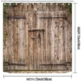 thumbnail image 2 of Brown Barn Door Shower Curtain, Western Country Retro Vintage Wooden Board Barnwood Garage Green Leaves Rural Rustic Farmhouse Bathroom Decor, Waterproof Fabric Shower Curtain, 72 X 72 Inch, 2 of 6