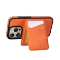 thumbnail image 6 of Allytechgroup Magnetic Case for iPhone 12 Pro, RFID Blocking PU Leather Stand Phone Case with Detachable Cards Holder Compatible with Mag-safe Shockproof Back Cover for Women Men, Orange, 6 of 8