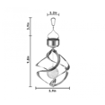 thumbnail image 2 of Solar Powered Colour Changing LED Hanging Wind Spinner Chime Light Outdoor Garden Landscape Decoration Rotating Crystal Ball Light, 2 of 4