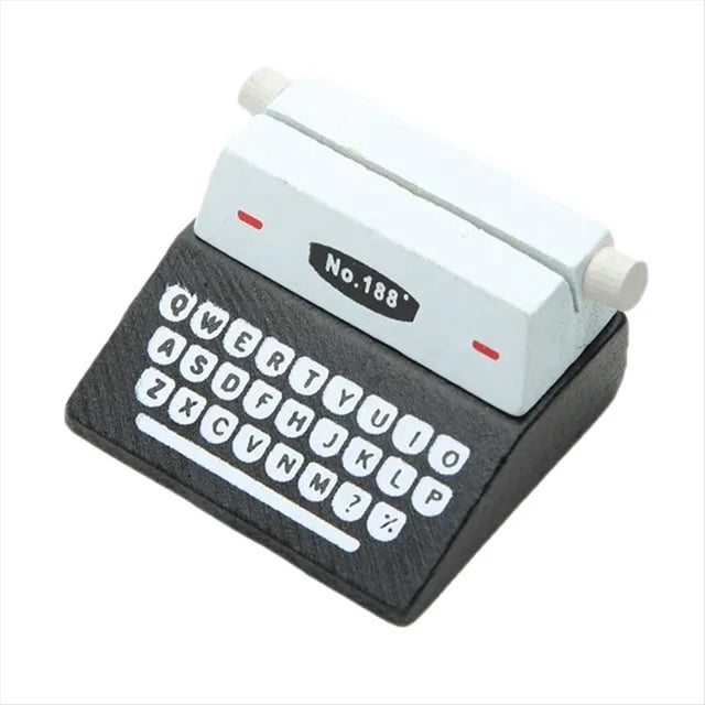 Tarjetero con Forma de Máquina de Escribir Vintage Clips de Madera para Notas Portatarjetas Fotográficas Soporte de Exhibición de Notas Kawaii Messege