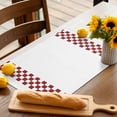 thumbnail image 3 of Placemats Set of 6, Red Check Plaid Place Mats Buffalo Farmhouse Style Pattern Tablemats Washable Placemat Table Decoration for Kitchen Table Dinner Party Home Decor Indoor Outdoor 13x19 Inch, 3 of 9