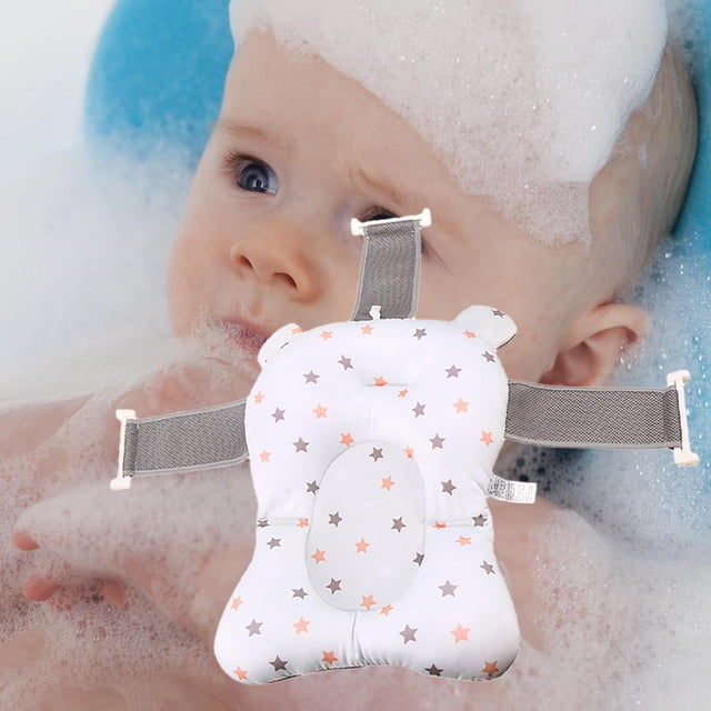 Almohada de baño para bebé Cojín flotante para bebé de 0 a 12 meses Secado rápido Plegable 20x14.2x3.5 pulgadas Acolchado Cómodo al Luz Estrellas Baoblaze Almohadilla de soporte para asiento de baño