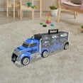 thumbnail image 4 of Camión de juguete para transportar coches. Incluye 6 coches de juguete. Vehículos de juego para niños. Coches de policia, 4 of 9
