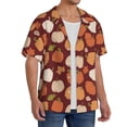 thumbnail image 4 of Cauagu Happy Thanksgiving Day Men's Short Sleeve Button Down Hawaiian Shirt for Men Bowling Shirts Casual Summer Beach Shirt,X-Large, 4 of 6