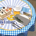 thumbnail image 5 of Oktoberfest Tablecloth Blue White Check Octoberfest Round Tablecloth 60 Inch German Bavarian Table Cloth for Farmhouse Kitchen Decor Polyester Fabric Blue Table Cover for Party Outdoor Camping, 5 of 6