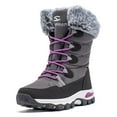 thumbnail image 4 of GUBARUN Boys Girls Winter Snow Boots Waterproof Insulated Faux Fur Lined Mid-Calf Booties, 4 of 7