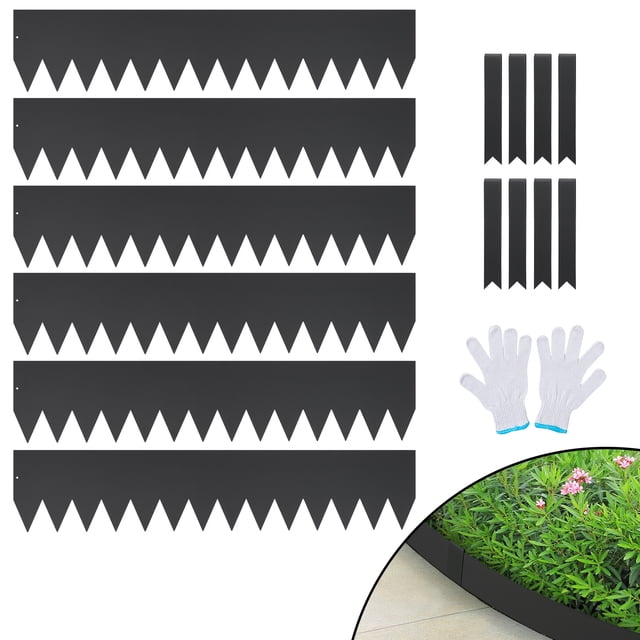 VEVOR Steel Landscape Edging 6-pack Steel Garden Edging Borders 40" L x 8" H