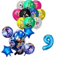 thumbnail image 4 of Suministros de fiesta de dibujos animados Sonics para niños, globo, suministros para eventos, juego de vajilla desechable, pancarta de fondo, decoraciones para Baby Shower, nuevo, 4 of 5