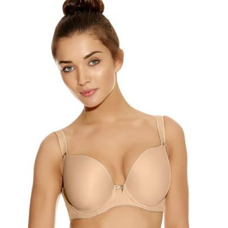 

Womens Freya Lingerie Deco Moulded Underwire Plunge Bra 4234 Nude 34F