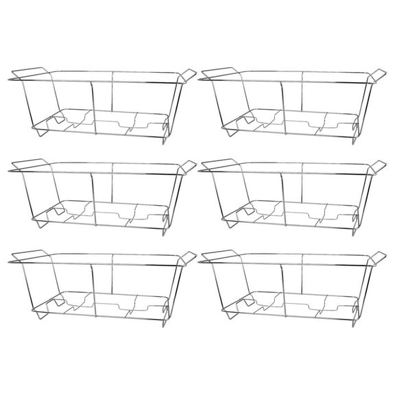 6 Pack Chafing Wire Rack Buffet Stand Frame for Events, Parties, Wedding, & Birthday Party Catering, Full Size Chafing Stand for Dish Serving Trays, Food Warmer Catering Supplies