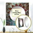 thumbnail image 3 of Designart "Enigmatic Vintage Dahlia Bloom On Turquoise" Dahlia Square Mirror Wall Decor Traditional - Large Purple Square Bathroom Mirror - Square Printed Wall Mirror Art, 3 of 5