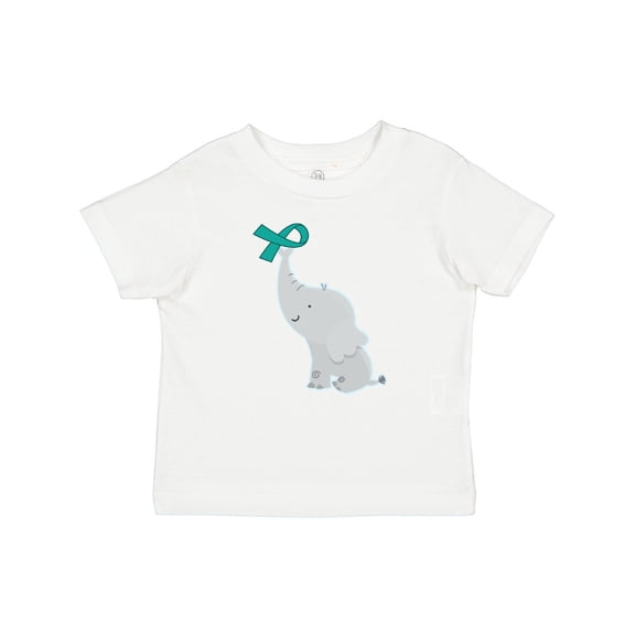Inktastic Ovarian Cancer Pcos Teal Ribbon Awareness Boys or Girls Baby T-Shirt
