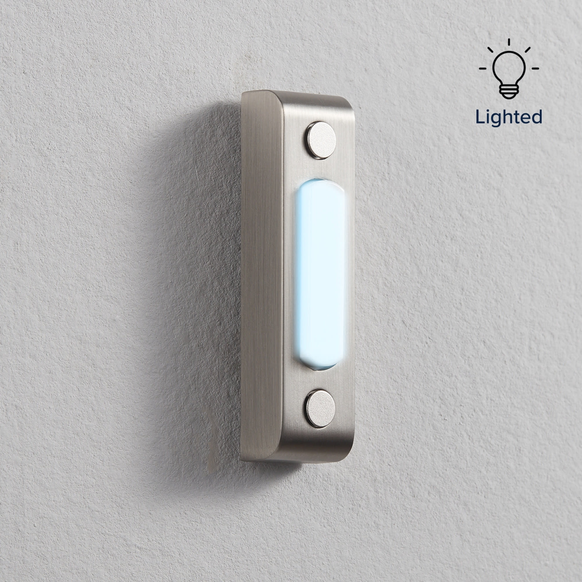 Globe Electric 91009255 Heath Zenith Metal Wired Lighted Push Doorbell Button - Nickel