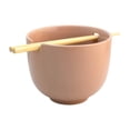 thumbnail image 3 of Tazón de Cerámica para Ramen, Cuenco para Fideos, Arroz o Comida Oriental, Resistente al Calor con Palillos Reutilizables Hechos de Bambú, Capacidad 600 ml, Rosa, 3 of 11