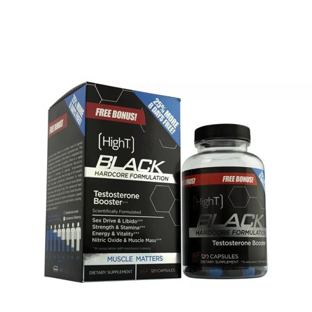High T - Testosterone Booster Black Hardcore Formulation Free Bonus! - 152 Capsules