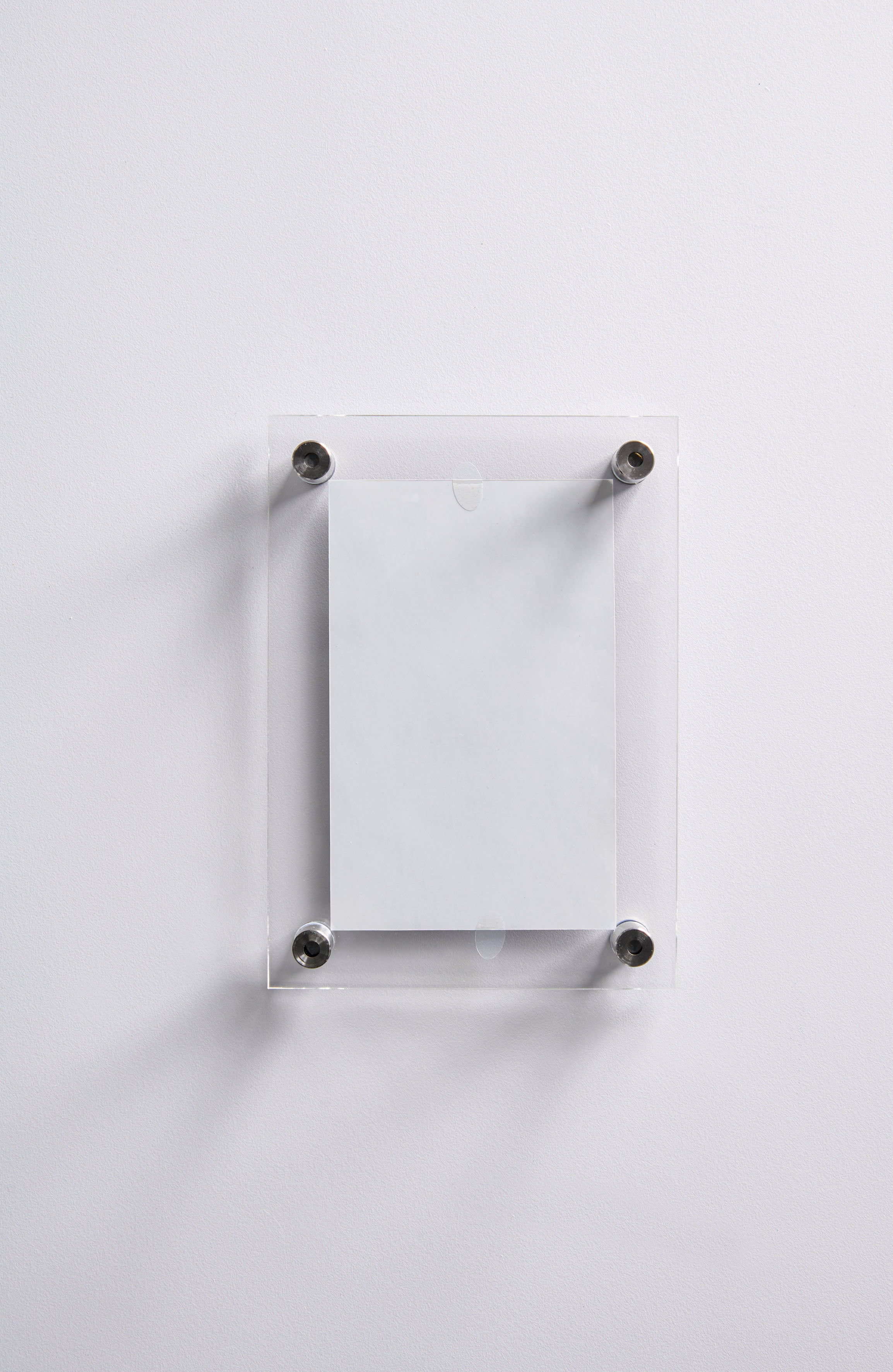 Better Homes & Gardens Silver 3.5x5 Floating Acrylic Frame with Silver Wall mount Hardware