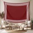 thumbnail image 2 of Red Geometric Large Tapestry for Bedroom Wall Hanging Tapestry, Country Farm Traditional Chinese Tile Ceiling Backdrop Tapestries Poster Blanket Wall Decor for Teens Room Living Room Dorm 86" x 104", 2 of 8
