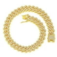 thumbnail image 1 of 20mm Punk Hip Hip Iced Out Miami Cuban Link Chain Choker Necklace Bicolor Rhinestones Paved Heavy Chunky Neck Jewelry Accessory, 1 of 7