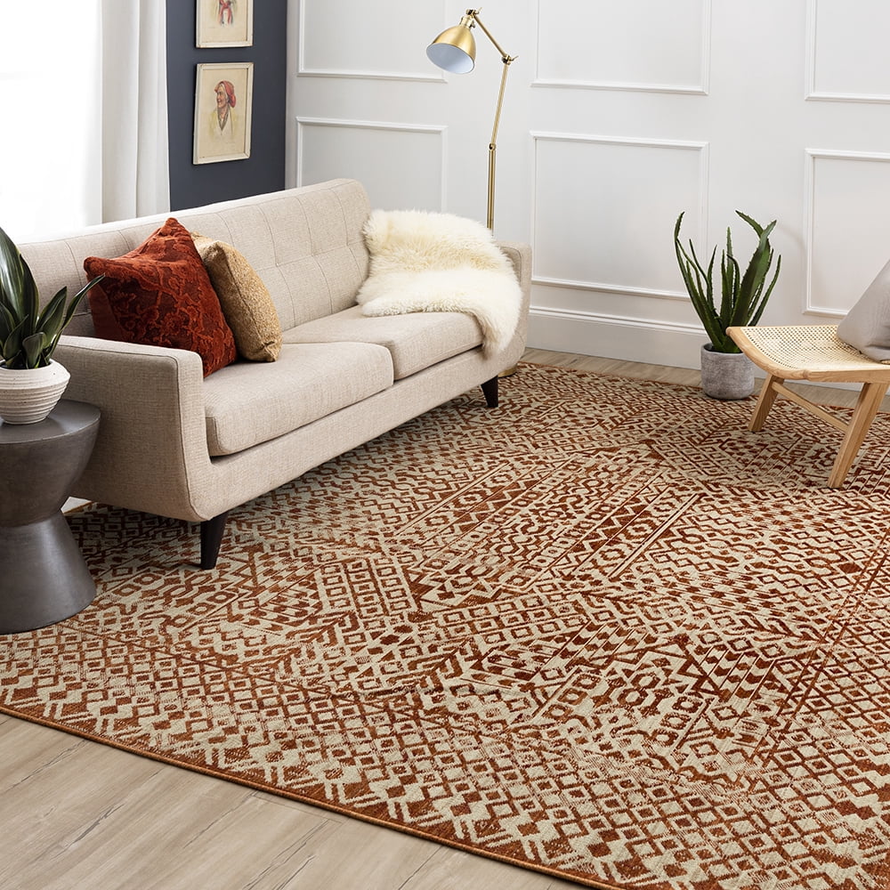 Mohawk Home Townsent Woven Indoor Area Rug, Spice, 6' x 9'