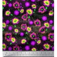 thumbnail image 1 of Soimoi Rayon Crepe Fabric Artistic Flower Printed Fabric 1 Yard 46 Inch Wide, 1 of 1