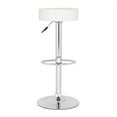 thumbnail image 2 of Home Square 25.6"-21.5" Chrome Steel Bar Stool in White - Set of 2, 2 of 2