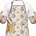 thumbnail image 2 of Beige Cow Flower Pattern Apron-Garden Aprons for Women with Pockets-Cotton Linen Waterproof Kitchen Cooking Gardening Aprons Adjustable for Kitchen,Cooking,BBQ and Salon 33x27 Inch, 2 of 7