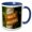Blue/White, variant on 3drose, Anse Beach Sign, Fregate Island, Seychelles-af39 Awr0003 - Alison Wright, 11oz Two-tone Green Mug