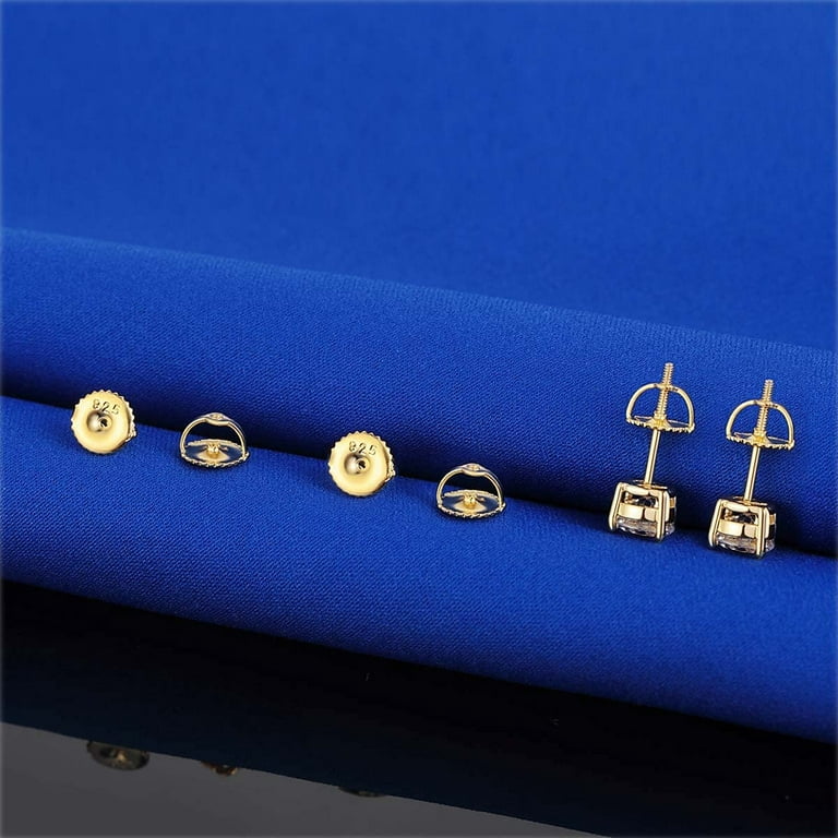  DELECOE 14K Gold Screw Earring Backs Replacements for Threaded  Post 20 Gauge (0.032'') Hypoallergenic Screw on Earring Backs for Diamond  Earring Studs, 3-Pairs : Arts, Crafts & Sewing