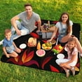 thumbnail image 7 of Bohemian Pattern Waterproof Picnic Blanket with Foldable Zipper, Suitable for Outdoor Use, Suitable for Travel, Camping, Beaches, Parks, Grasslands, Picnic Blanket Accessories, 7 of 7