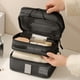 thumbnail image 4 of Bolsa de malla para artículos de tocador, bolsa de almacenamiento de cosméticos multicapa para viajes de negocios, gran capacidad, portátil, para artículos diversos., 4 of 6