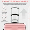 thumbnail image 3 of AMZFUN 28 Inches Carry On Luggage, Lightweight ABS+PC Hard Case Suitcase With 360° Rotating Silent Wheel, With TSA Lock, Airline Approved Luggage, White, 3 of 6
