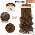 thumbnail image 3 of Clip In Hair Extensions,  Long Layered Soft Invisible Synthetic Curly Wavy Hairpieces for Women, 4 count (20 Inch, Chestnut Brown), 3 of 7