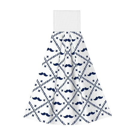

Sikiie Hipster Mustache Hand Towel with Loop Hanging Towel Absorbent Tie Towels for Kitchen Tea Bar Bathroom Decor