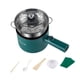 thumbnail image 4 of Olla eléctrica de 1,8 l con mango largo, mini olla de viaje para saltear, guisar, cocinar al vapor, usar en casa, para sopa, pasta y avena. Verde, 4 of 9