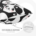 thumbnail image 5 of Naloa Seamless Pattern Cute Panda Pillowcase, Throw Pillowcase, Wrinkle-Free, Stain-Resistant with Hidden Zipper for Bedroom Sofa - 20"x30", 5 of 9