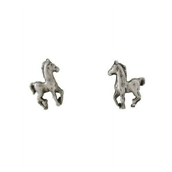 Sterling Silver Prancing Horse Post Stud Earrings