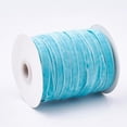 thumbnail image 2 of 1 Roll Single Face Velvet Ribbon Sky Blue 3/8 inch(9.5-10mm) about 50yards/roll(45.72m/roll), 2 of 3