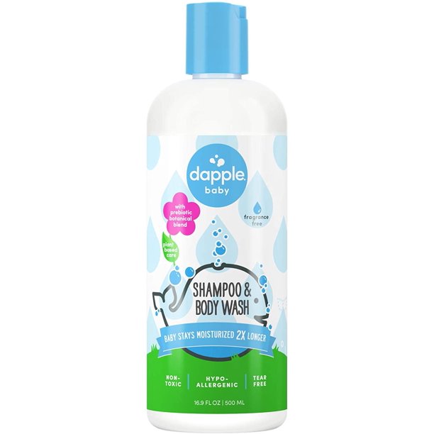 Dapple Baby Shampoo and Body Wash, FragranceFree Hypoallergenic Baby