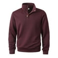 thumbnail image 5 of DIOAZUD Mens Quarter Zip Pullover Long Sleeve Stang Collar Waffle Tops Solid Color Loose Fit Sweatshirts Casual Pullovers for Men, 5 of 9