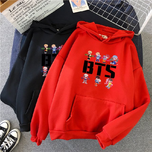 10 Colores De Estilo Coreano De Dibujos Animados Sudadera Con Capucha De Manga Larga Suelta Jersey Unisex Suéterpangjing