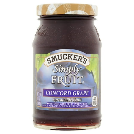 Smuckers Simply Fruit - (3 Pack) Smucker's Simply Fruit Concord Grape Spread, 10-Ounce