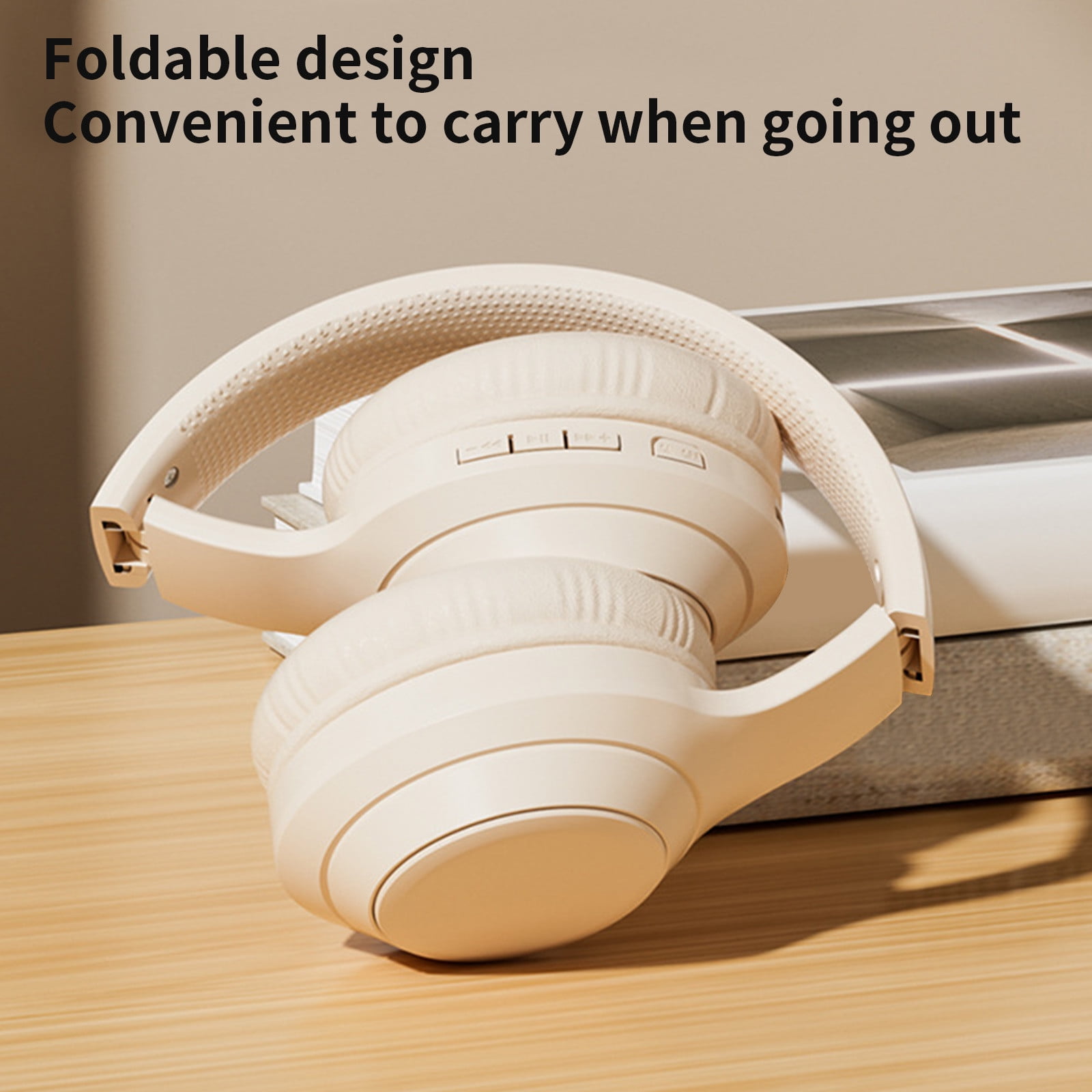 SPOORYYO Bluetooth Headphones Wireless, Over Ear Stereo Wireless Headset 16H Playtime with deep bass,Bluetooth Headphones with Microphone, Foldable Stereo Wireless Headset