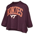 thumbnail image 2 of Women's Pressbox  Maroon Virginia Tech Hokies Midi Arch Over Logo Oversized T-Shirt, 2 of 3